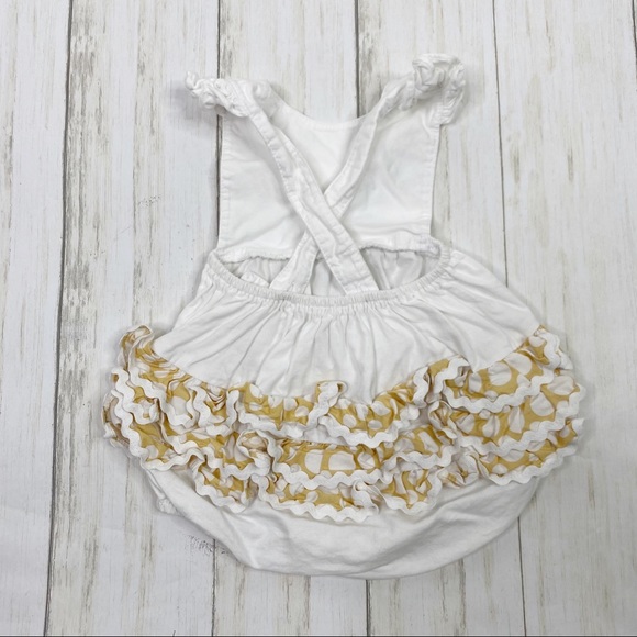 Southern Sunshine Kids White Ruffle Bubble Romper - Picture 7 of 8